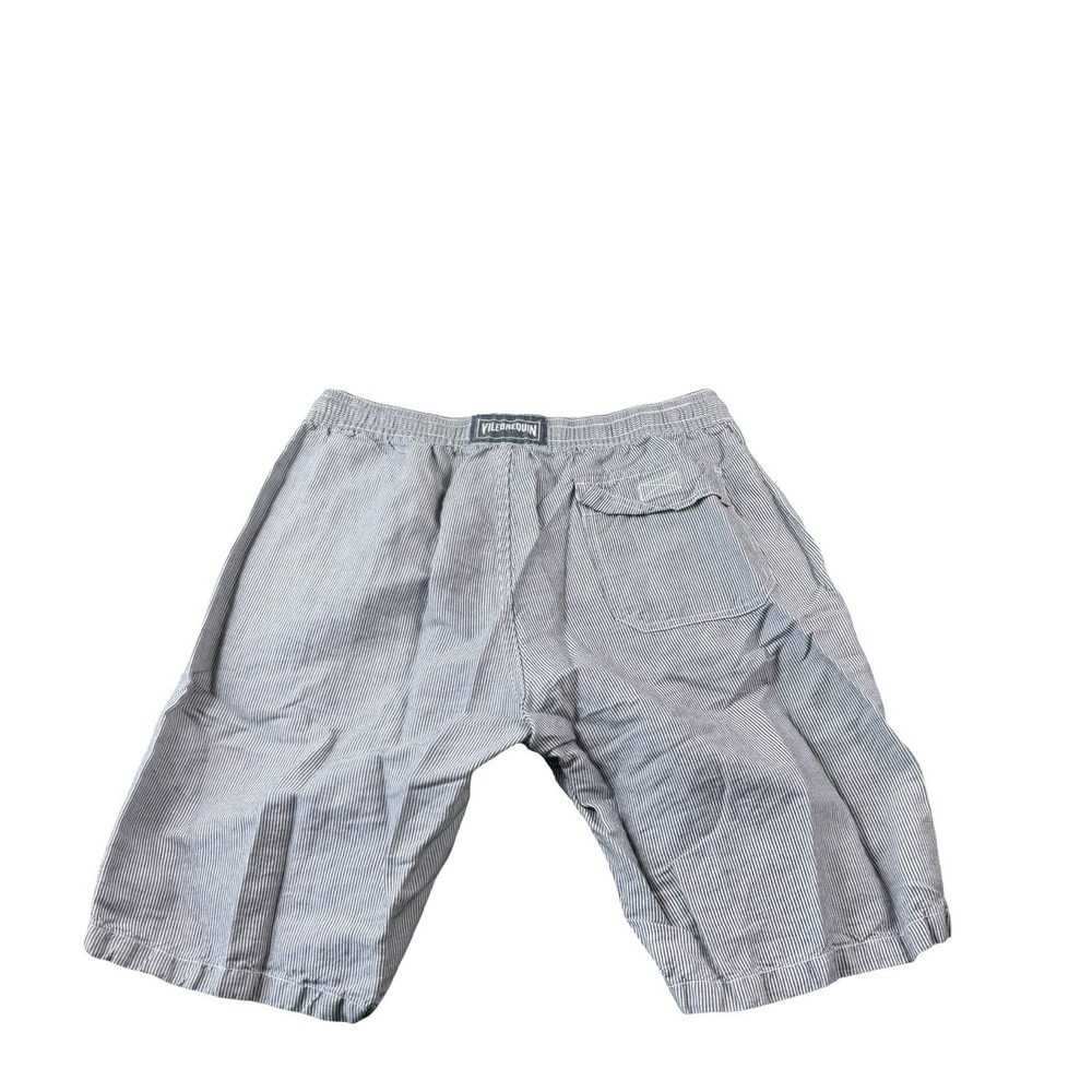 Vilebrequin Mens Blue White Striped Linen Cotton Lounge Shorts Large